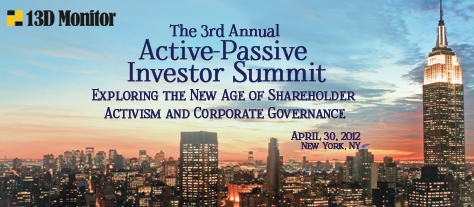 Active-Passive Investor Summit - April 30, 2012 - New York, NY